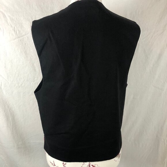 Vintage Lizwear Embroidered Floral Vest - Artisan Boho Statement Piece - Picture 6 of 12